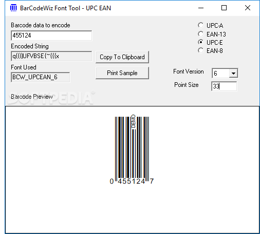 upc a barcode font for mac